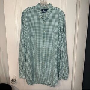 Ralph Lauren Blake Men's Blue Checkered Button-Down Shirt Large